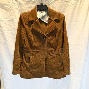 CAbi women's jacket, brown or camel color, cord twill material, size M medium